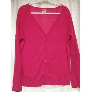 Lightweight Hot Pink Button Up Cardigan XL